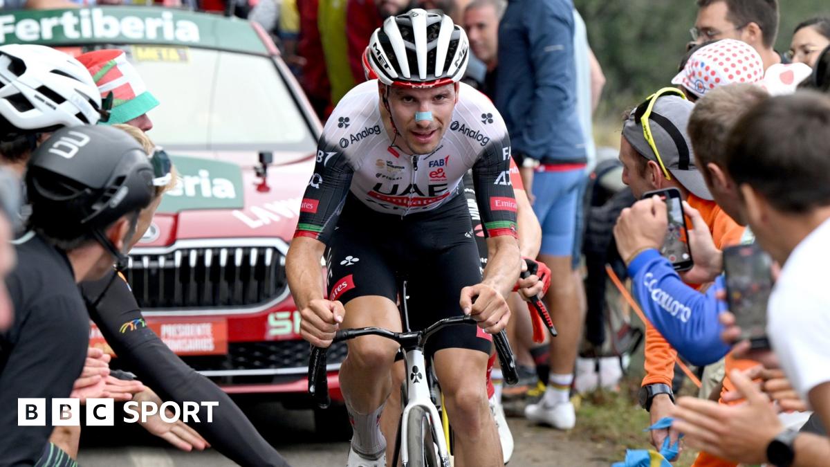 Vuelta a Espana: Joao Almeida holds off leader Jonas Vingegaard to win at Angliru