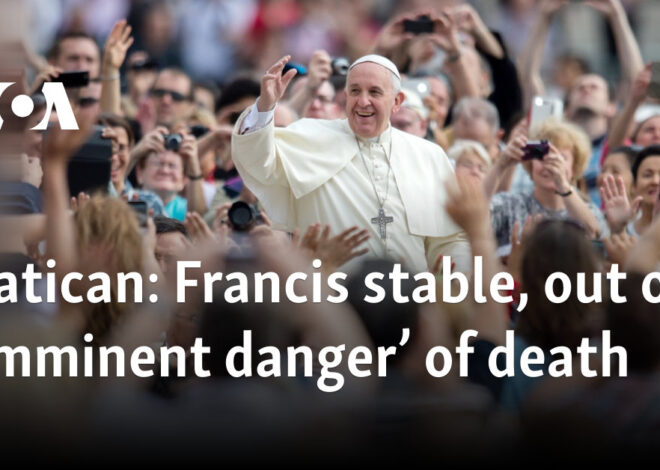 Francis Stable and Recovering: No Longer Facing Imminent Danger