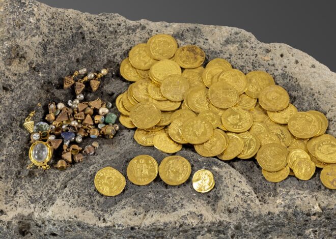 Ancient Hoard of 1,400-Year-Old Gold Coins and Jewelry Discovered in Ruins of Hippos Near the Sea of Galilee