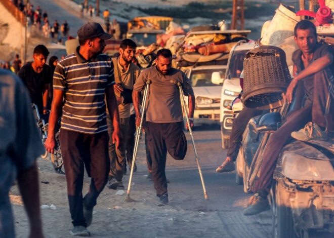 Palestinians flee Israeli bombing of Gaza City to ‘unknown’ in al-Mawasi | Israel-Palestine conflict News | Al Jazeera
