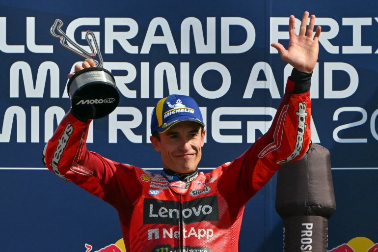 Marc Marquez wins San Marino MotoGP to close in on world championship title | Motorsports News | Al Jazeera