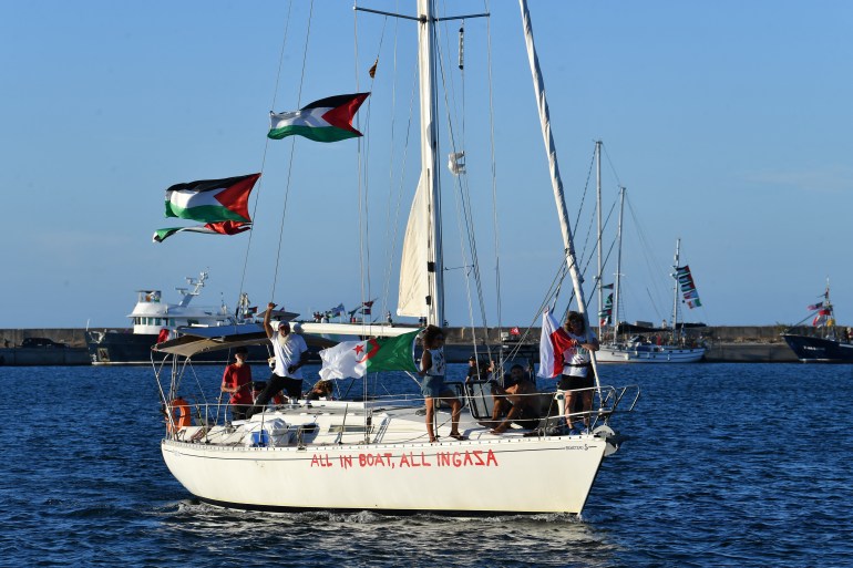 Global Sumud Flotilla sets sail from Tunisia to break Gaza blockade | Gaza News | Al Jazeera