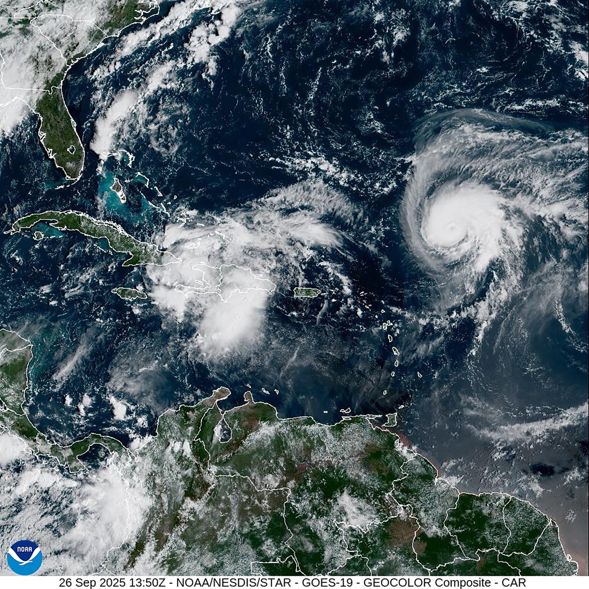 Hurricane Humberto and Developing Tropical Storm Imelda Challenge Weather Forecasting Efforts