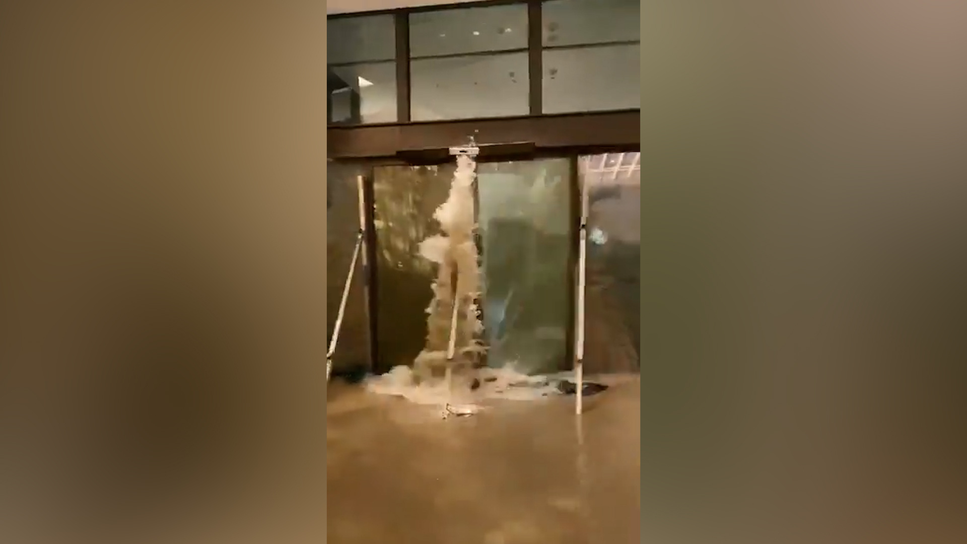 Typhoon Ragasa Floods Hong Kong Hotel, Waves Crash Through Doors