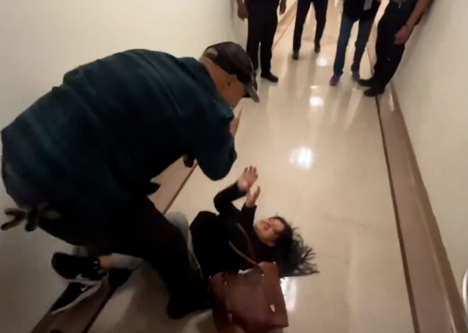 ICE Officer Tackles Woman to Ground at Immigration Court